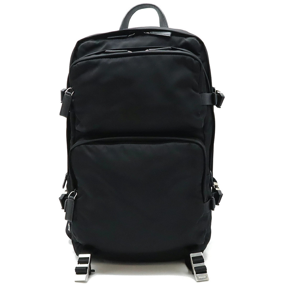 Prada Backpack Rucksack Daypack Leather NERO Black